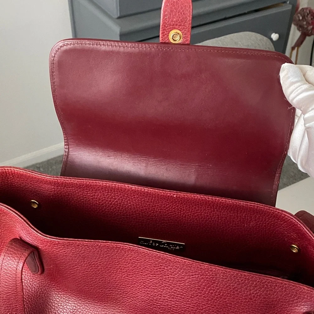 Cartier Burgundy Red Leather Tote - Authentic Vintage Luxury - Picture 12 of 16